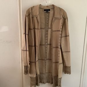 Taupe color mid length Coat
